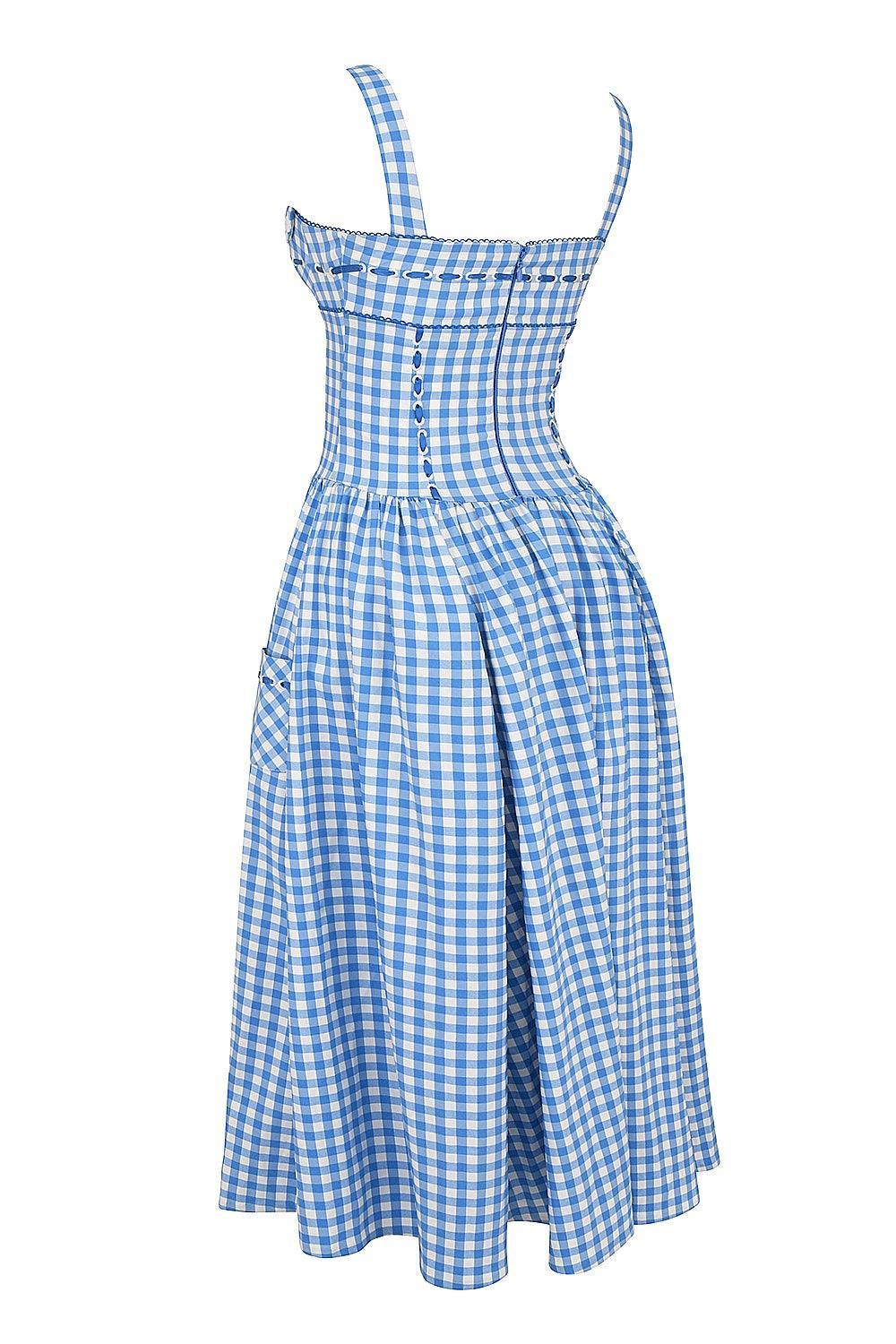 Vestido Feminino Longo Quadriculado