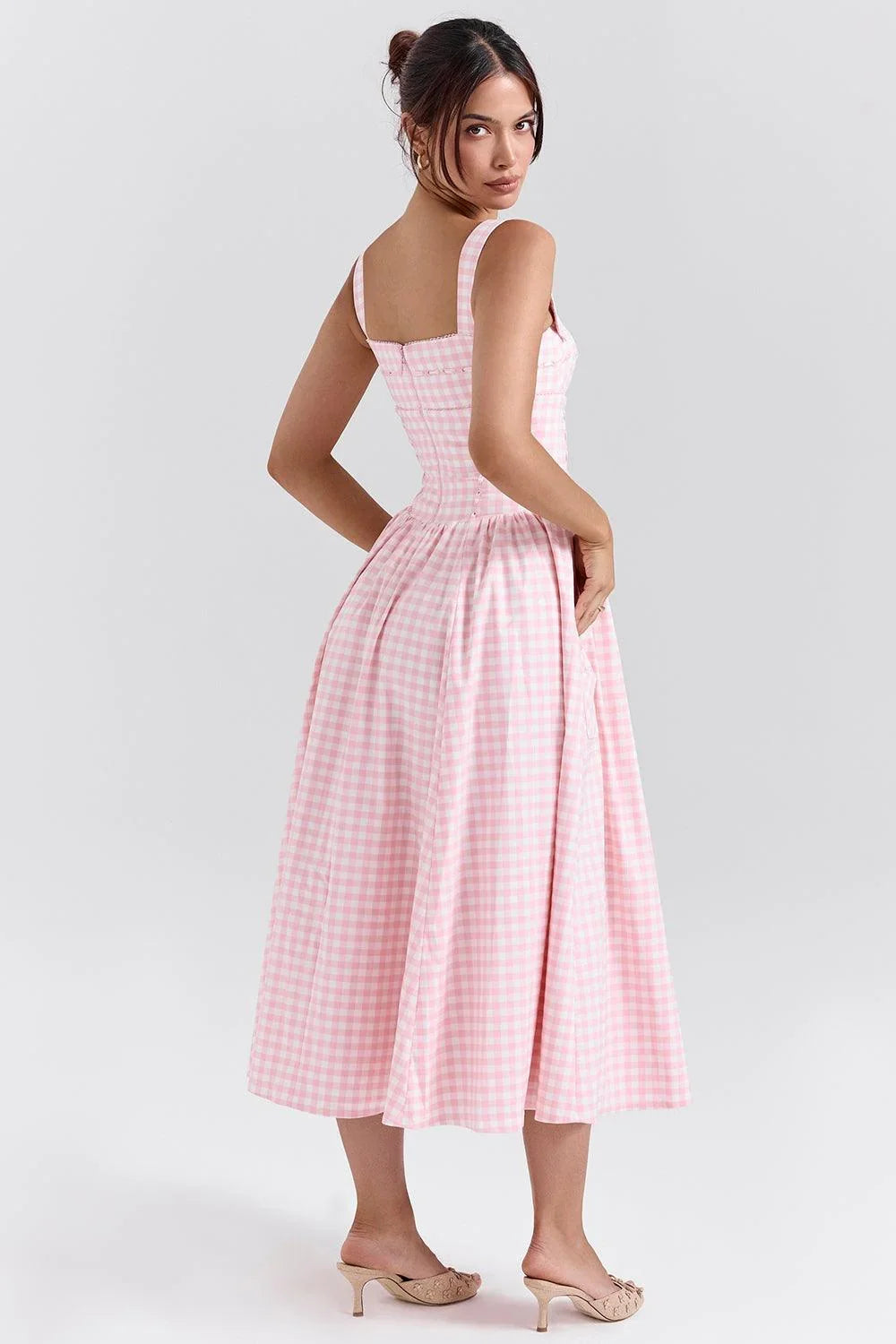 Vestido Feminino Longo Quadriculado